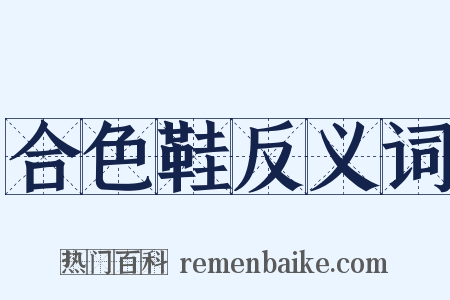 合色鞋反义词是什么意思的图片